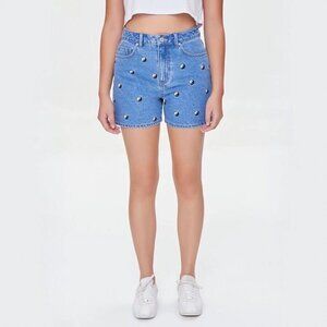 Forever 21 Shorts 100% Cotton High Rise Ying Yang Denim Size S